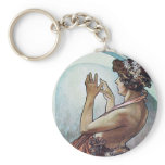Cosmic Art Nouveau Key Chains