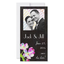Cosmic Blossoms WEDDING Save the Date photo card