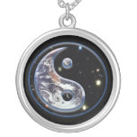 Cosmic Blue Yin Yang necklaces
