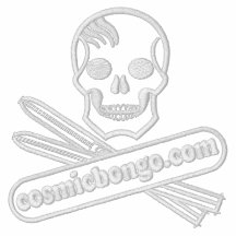 cosmic bongo logo mid layer fleece embroidered jacket