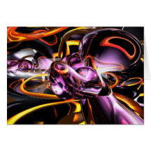 Cosmic Lightning Abstract Card