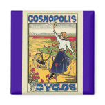 Cosmopolis Cyclos Vintage Bicycle Advertising Fridge Magnets