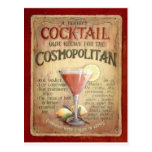 cosmopolitan cocktail recipe post card