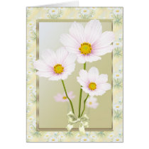 Cosmos (daisy) flowers Card