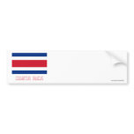 Costa Rica Civil Flag with Name bumper stickers