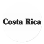 Costa Rica Classic Style Round Stickers