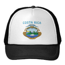 Costa Rica Coat Of Arms Mesh Hat