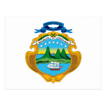 Costa Rica Coat of Arms Postcard