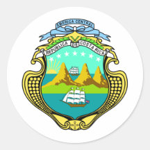 Costa Rica Coat Of Arms Sticker