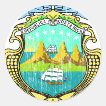 Costa Rica Coat Of Arms Sticker