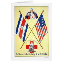 Costa Rica - Emblems of Liberty and Humanity Greeting Cards