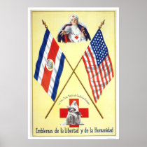 Costa Rica - Emblems of Liberty and Humanity Posters