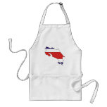 Costa Rica Flag Map full size Apron