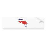 Costa Rica Flag Map full size bumper stickers
