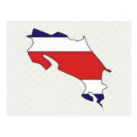 Costa Rica Flag Map full size Post Card