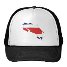 Costa Rica Flag Map full size Trucker Hat
