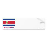 Costa Rica Flag with Name bumper stickers