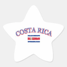 Costa Rica football design Star Stickers