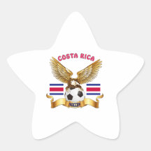 Costa Rica Football Designs Star Sticker