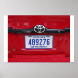 Costa Rica License Plate posters