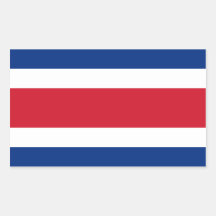 Costa Rica/Rican (Civil) Flag Stickers