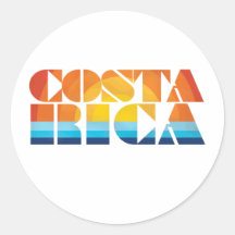 Costa Rica Round Stickers