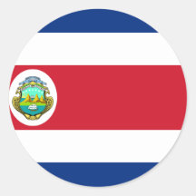 costa rica round stickers