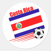 Costa Rica Soccer Team Round Sticker