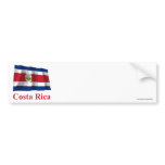 Costa Rica Waving Flag with Name bumper stickers