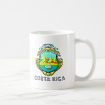 Costa Rican Emblem Coffee Mugs