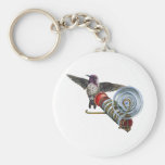 Costas Hummingbird at the Bird Feeder Key Chain