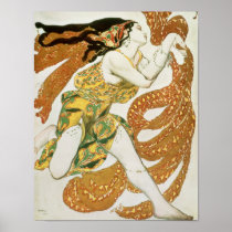Costume design for a bacchante in 'Narcisse' Print