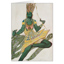 Costume design for Nijinsky as the 'Blue God' Greeting Cards