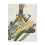Costume design for Nijinsky as the 'Blue God' Postcard