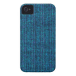 Cosy Blue Knit Sweater Look iPhone 4 Case