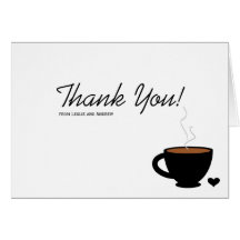 Cosy Coffee Love Thank You Note Card