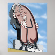 Cosy Dogs Diner on Route 66 Retro Neon Poster