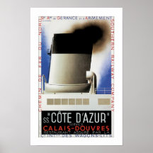 Cote D'Azur Channel Ferry Poster