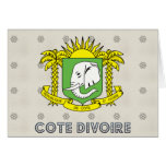 Cote Divoire Coat of Arms Greeting Card