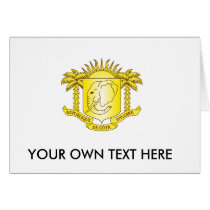Côte d'Ivoire Coat of Arms Card
