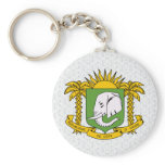 Cote Divoire Coat of Arms detail Keychain