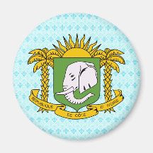 Cote Divoire Coat of Arms detail Magnet