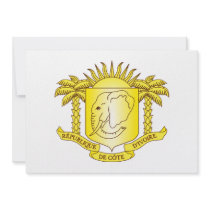 Côte d'Ivoire Coat of Arms Personalized Invitation