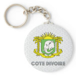 Cote Divoire Coat of Arms Keychain