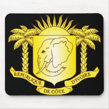 côte d'ivoire emblem mouse pads