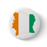 Cote d'Ivoire Flag map CI Button