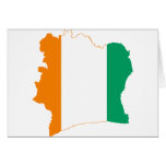 Cote d'Ivoire Flag map CI Card