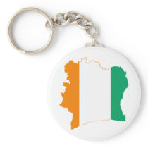 Cote d'Ivoire Flag map CI Key Chains
