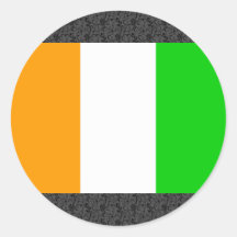 Cote Divoire Flag Stickers