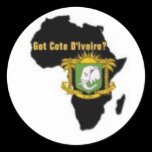 "Côte d'Ivoire" Flag T-Shirt  And Etc Round Sticker